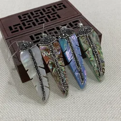 Fashion Abalone Shell Jewelry Pendant Charm Bracelet Necklace Border Dazzling Multicolor Accessories DIY Gift Wholesale Bulk