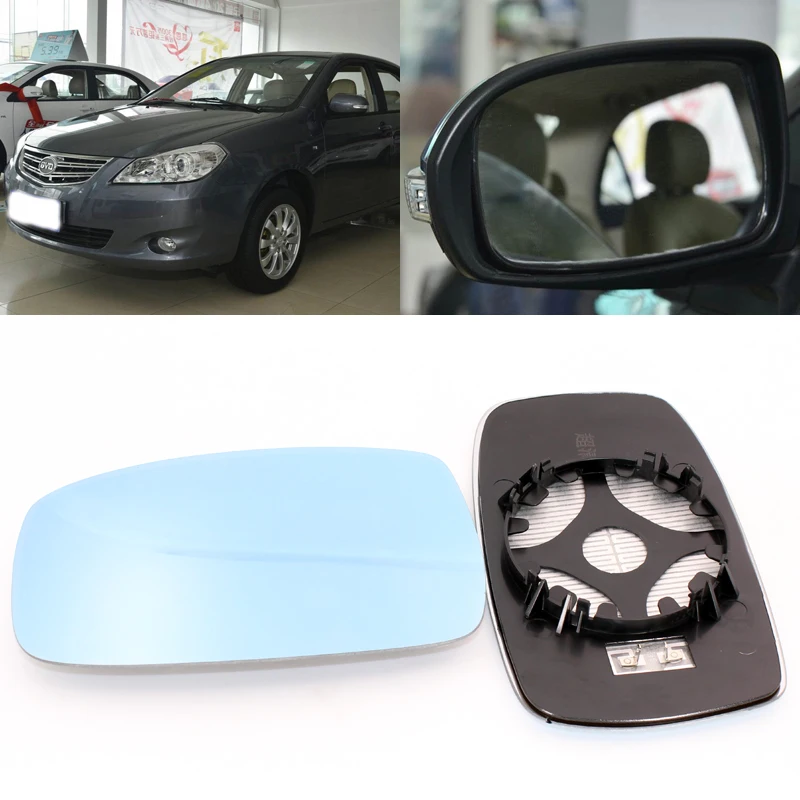 

For BYD F3 F3R G3 Car Side View Door Wide-angle Rearview Mirror Blue Glass With Base Heated 2pcs