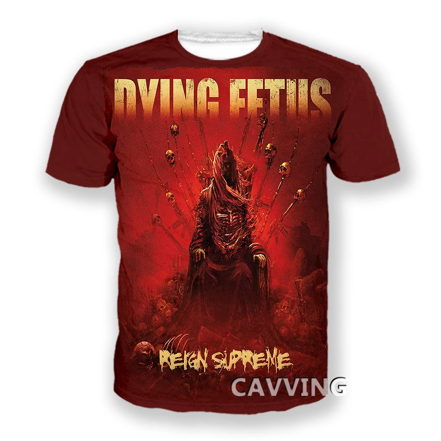 CAVVING 3D Printed DYING FETUS Band Casual T-shirts Hip Hop T Shirts Harajuku Styles Tops Clothing for Men/women