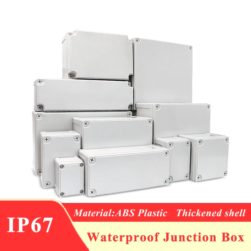 Outdoor Junction Box Housing IP67 Project Instrument Case Waterproof Plastic Enclosure Box Electronic Electrical Project Box ABS