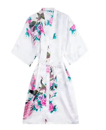 Short Style Asain Japanese Style Kimono Yukata Dress Haori Woman Sleep Night Wear Bathing Robe Oriental Chinese Silk Pajamas