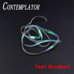 6meter Pearl Braidback Fly Tying Materials Making Shrimp Backs 5mm Pearlescent Braid For Nymph Midge Case Fishing Trout Grayling