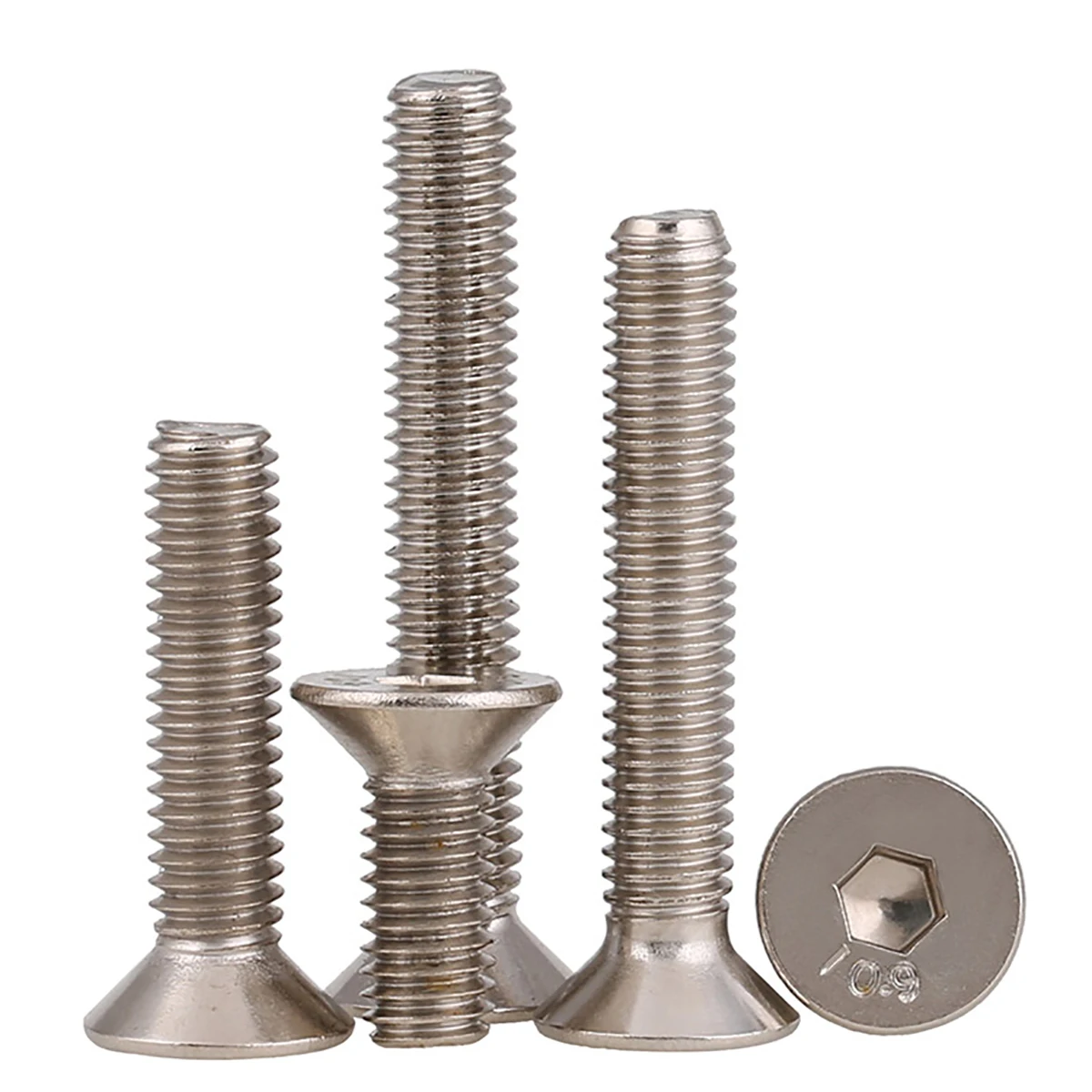 5-50 pz grado 10.9 bulloni svasati ad alta resistenza viti a brugola in acciaio nichelato metrico M1.6 M2 M2.5 M3 M4 M5 M6 M8