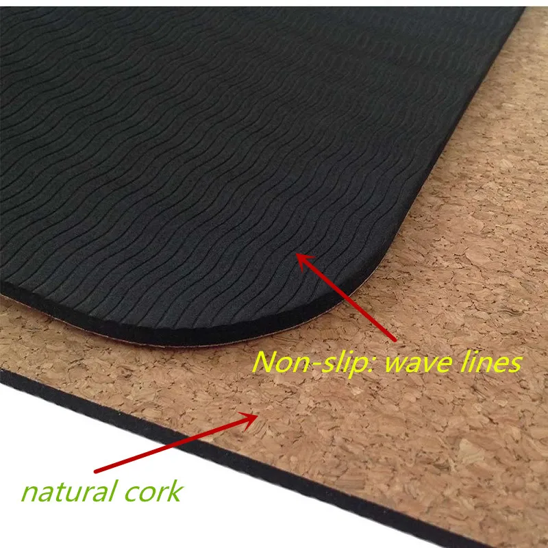 Non-slip Cork Natural Yoga Mats For Fitness Women Pilates Gymnastics Mats Brand Yoga Exercise Pads Sports Mat Set 183cm*61cm*4mm