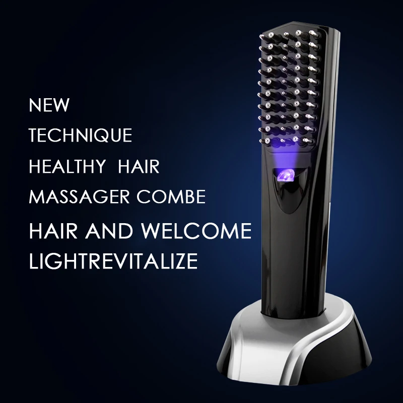 Handheld High-frequency Vibration Negative Ion Massage Comb Promotes Hair Growth Reducing Hair Loss and Regenerating Hair