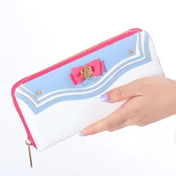 Kawaii Sailor Moon Designer Leather Long Wallet Women Japanese Fashion Brand Lady Zipper Purse Lovely Handbag Clutch Female D280