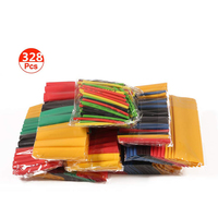 328Pcs 8 Sizes Assortment Sleeving Insulated Wrap Tubes Multi Polyolefin 2:1 Halogen-Free Heat Shrink Tubing Tube Kit