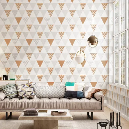 Modern Geometric Diamond Wall Paper Nordic Style Bedroom Study Living Room TV Background Non-woven Wallpapers