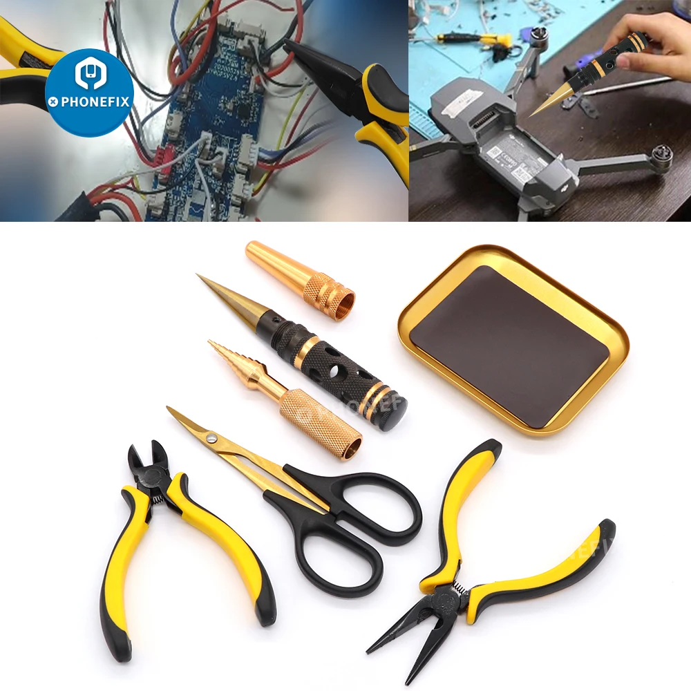 19IN1 RC Tools Kits Box Set Screwdriver Pliers Hex Sleeve Nut Socket Body Shell Reamer Repair Tools for RC Car Boat Quadcopter