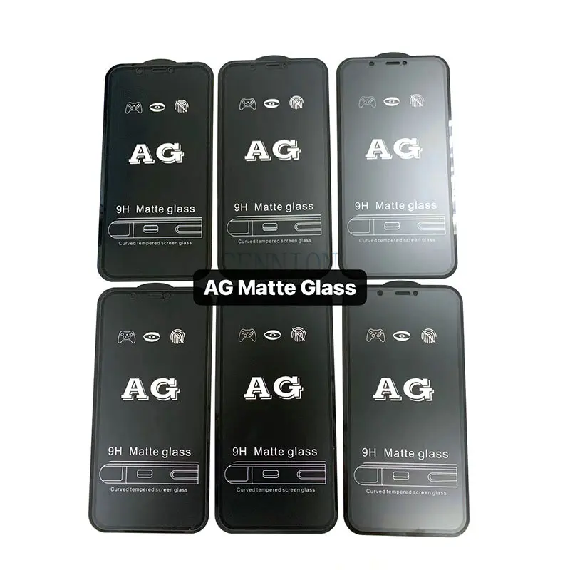 

New 2022 AG Anti Glare Matte Full Covered Tempered Glass Film For iPhone 14 13 12 6.1 6.7 Pro Max 11 XR XS X 8 7 6s Plus 100 pcs