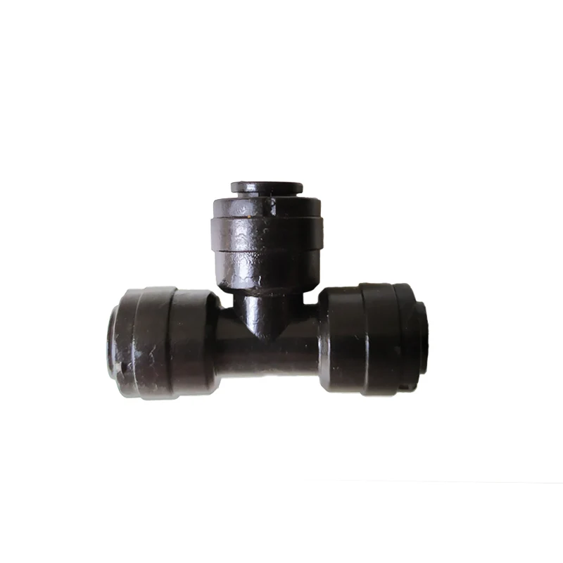 3 Way T shaped Tee 1/4 inch 6.4 mm OD Hose Tube Push In slip lock Quick Fitting Connector Adapters 50 pcs