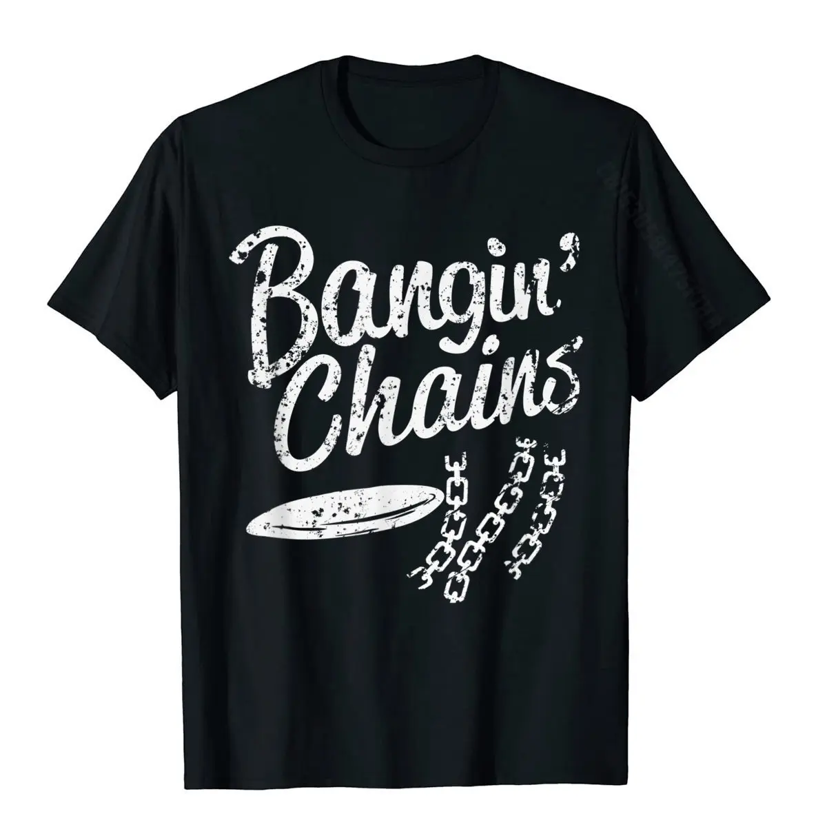 Bangin' Chains Funny Disc Golf Frolf Humor T-Shirt Men Designer Family Tops Shirt Cotton T Shirts Slim Fit