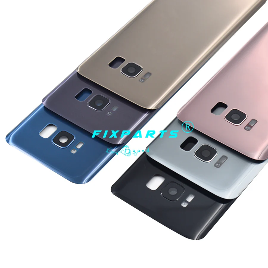 For SAMSUNG GALAXY S8 Back Glass Battery Cover Rear Door Housing Panel Case With Camera Lens Battery Cover For SAMSUNG S8 Plus