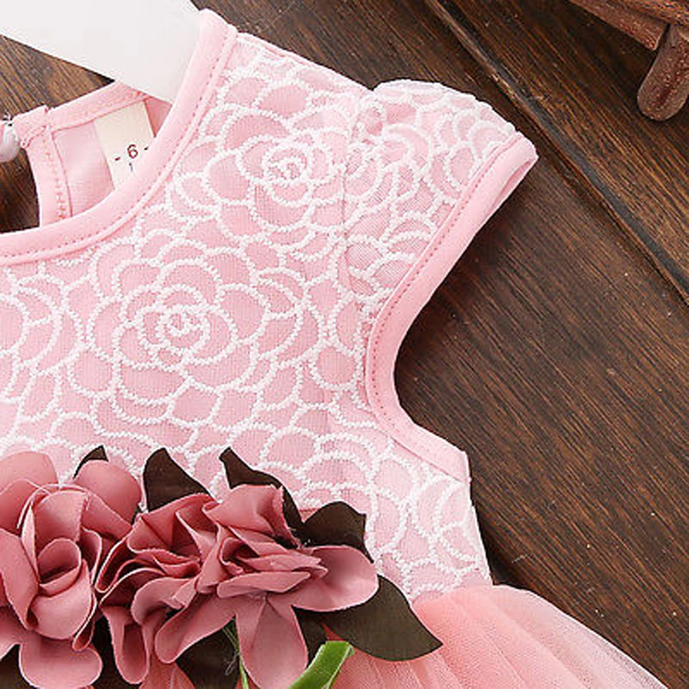 Summer Cute Floral Party Dress Princess For Girls Kids Multiple Style Fashion Clothes Waist Flower Ceremonial Dress Beauty Cloth