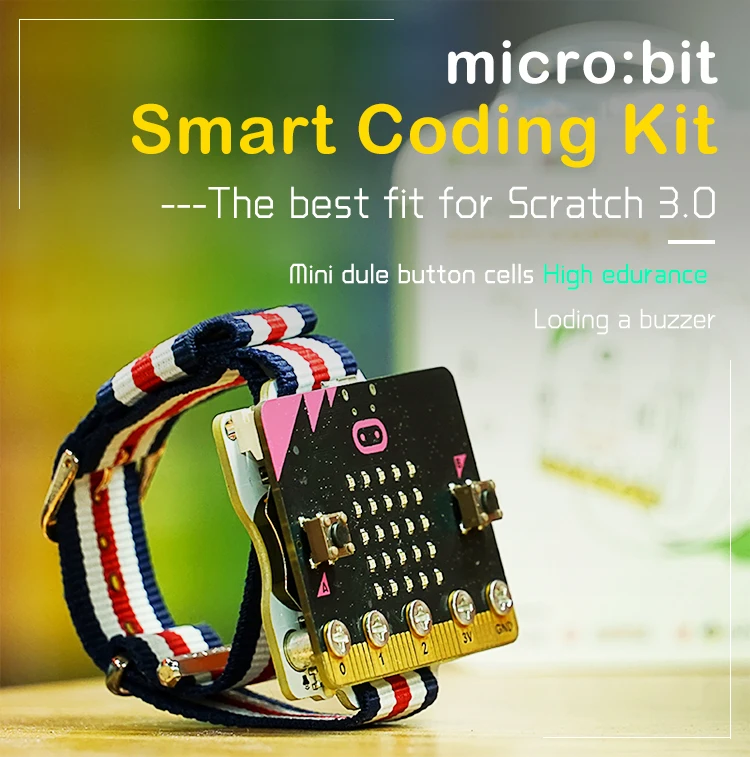 micro:bit smart coding kit DIY Watch Wearable Device Based On Button Cell Extension Baord Pro Fit for Scratch 3.0