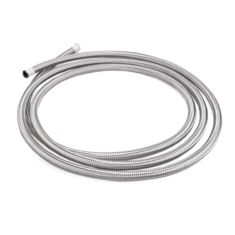 3Meter AN4 AN6 Oil Line Hose Stainless Steel Braided PTFE Brake Fuel Hose Pipe Oil Cooler Tubing Fuel Supply RS-HR016-3M