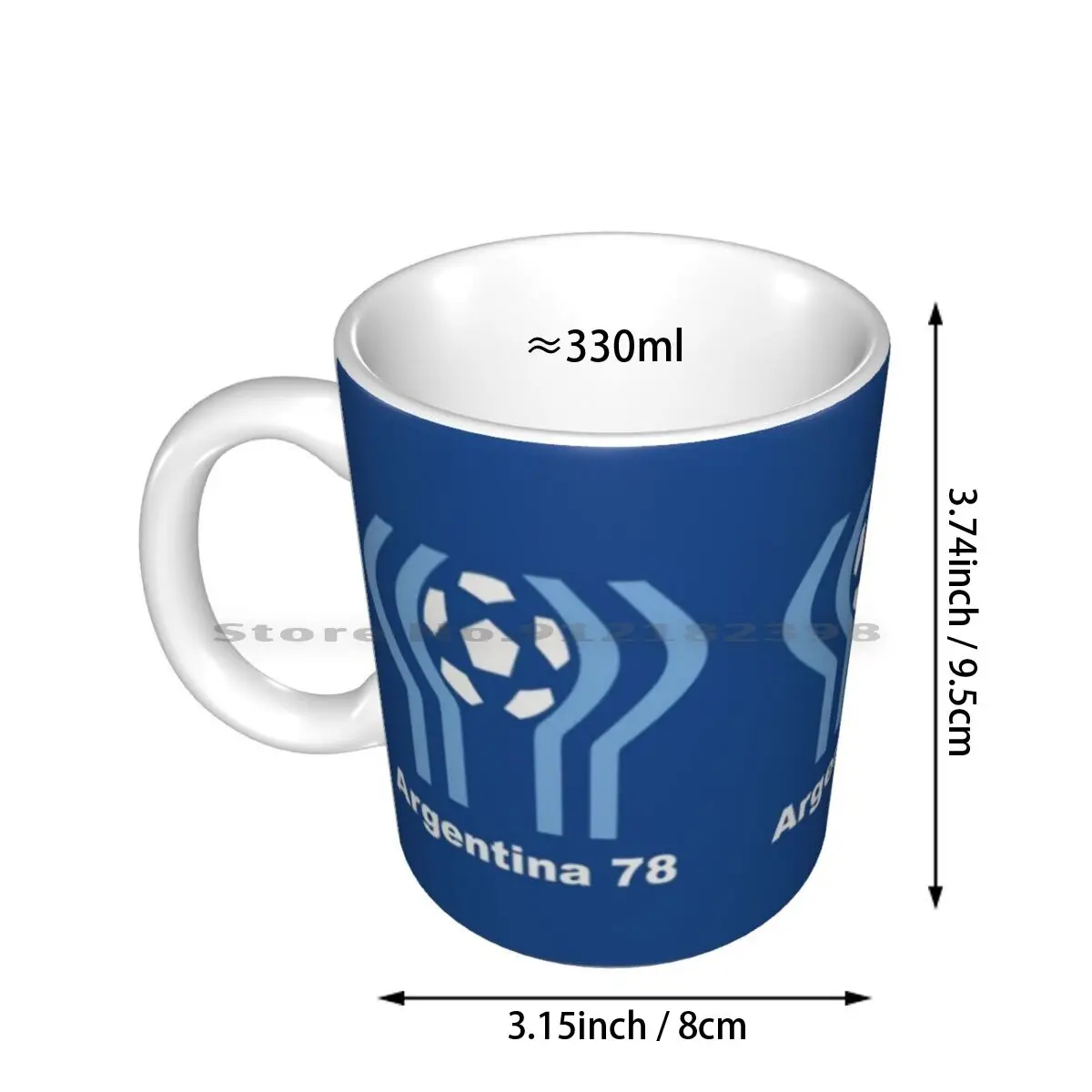 Argentina 78 Ceramic Mugs Coffee Cups Milk Tea Mug Argentina 1978 Soccer Football 2022 Brazil Holland Germany England Retro