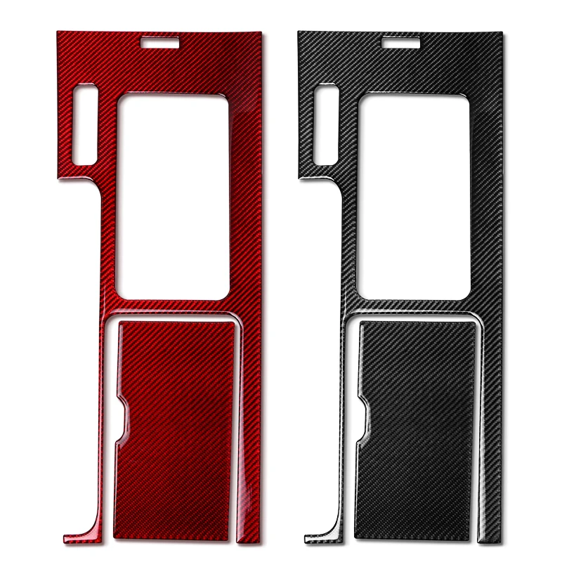 Carbon Fiber Interior Frame Trim Stickers For Ford Mustang 2009-2013 Car Gear Shift Panel Cover Moulding Strip Accessories