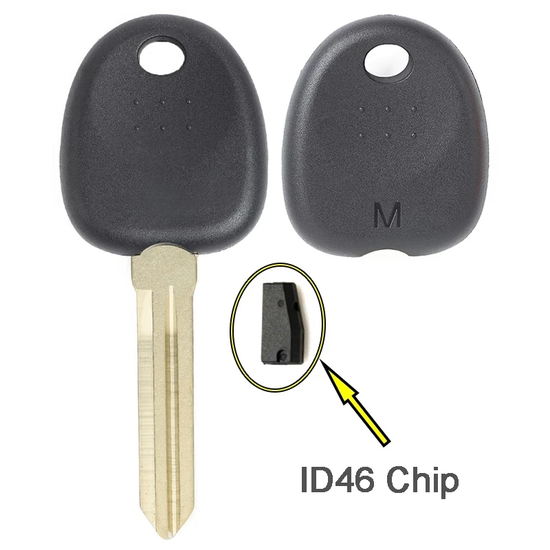 KEYECU ID46 Chip Transponder Key Blank Fob For Hyundai Coupe Tucson Elantra Accent Santa Fe i10 with Left / Right Blade