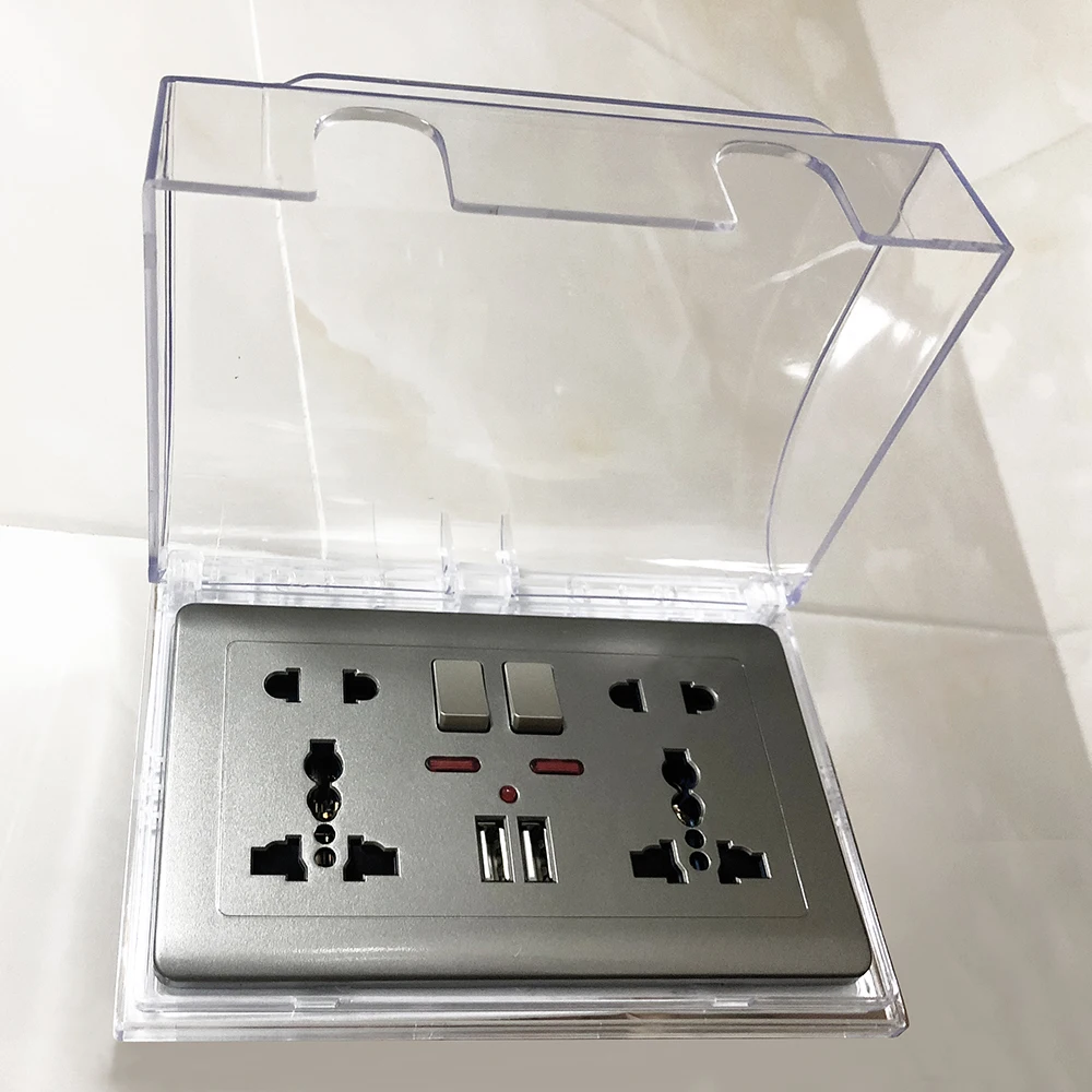 Delviz-capa protetora para tomada, retangular ou à prova d'água