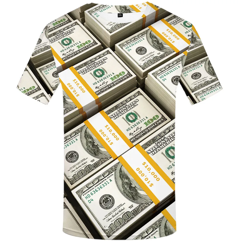 

3D Print Tshirt Dollar T-shirt Men Money Shirt Colorful Tshirt Printed Art Tshirts Casual Harajuku Anime Clothes Short Sleeve