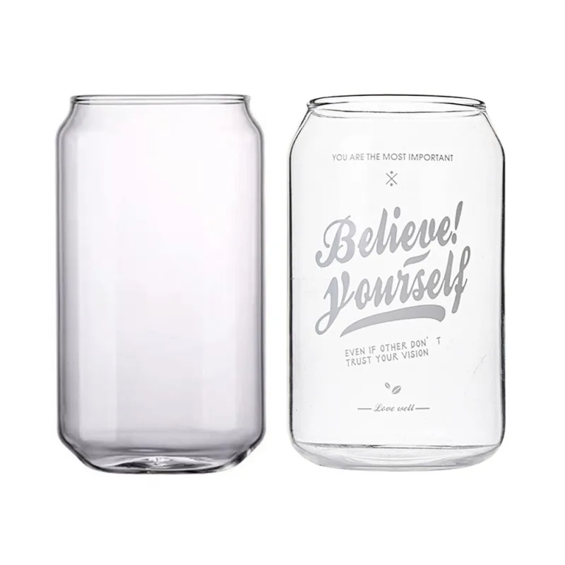 20Oz Beer Glass Cup Coke Cup Transparent Water Juice Glasses Beer Can Milk Coffee Mug Drinkware Kitchen Accessories