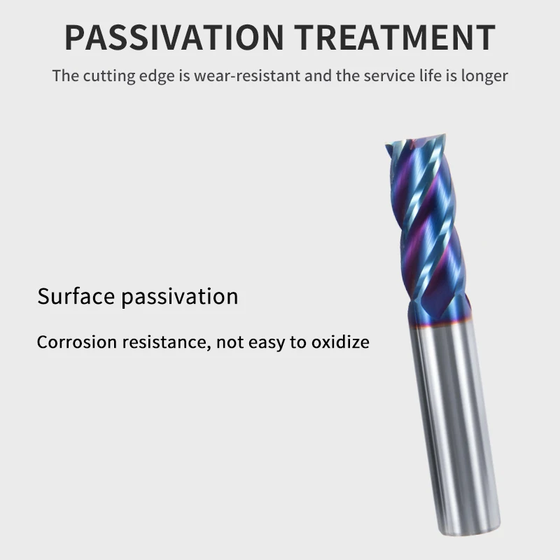 Tungsten Steel End Mill HRC 65 Carbide 4 Flute Flat End Mill cnc Turning Processing Tool Diameter 50-100mm Face Router