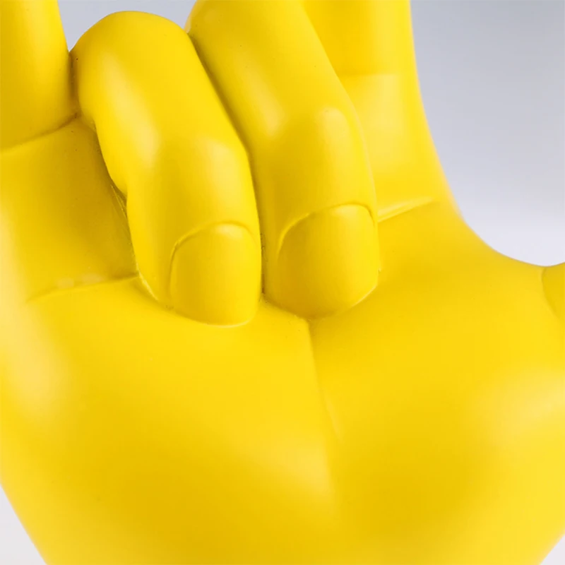 ERMAKOVA 19,5 cm Wohnkultur Dolmetscher Geschenk ICH Liebe Sie Zeichen Sprache Hand Statue Harz Handwerk Figurine Gold Hause Dekoration – Detail 8