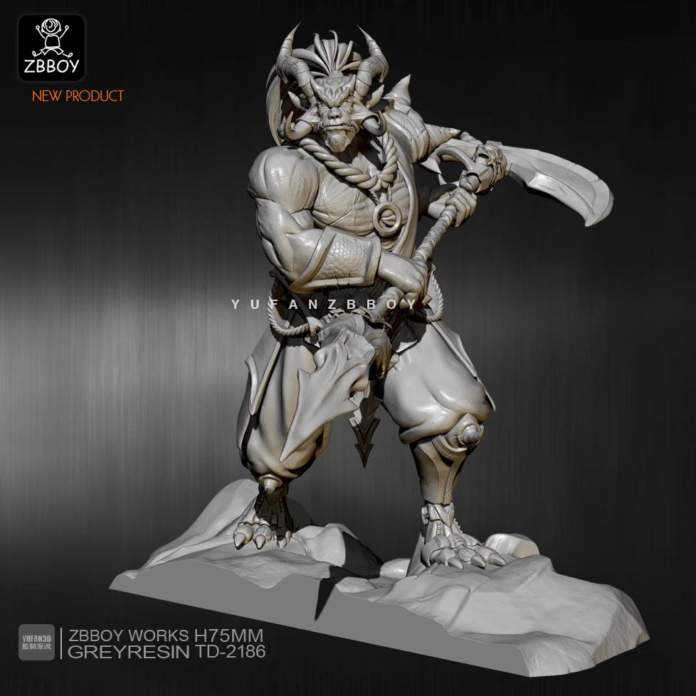 75mm Resin Figure Kits Sickle monster resin model self-assembled TD-2186