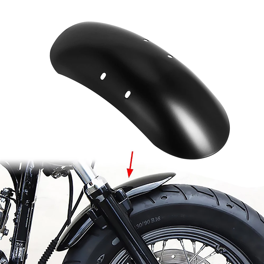 1PC Motorcycle Short Front Fender Mudguard Cover Gloss/Matte Black For Harley Sportster Forty Eight XL 1200X 2010-2017