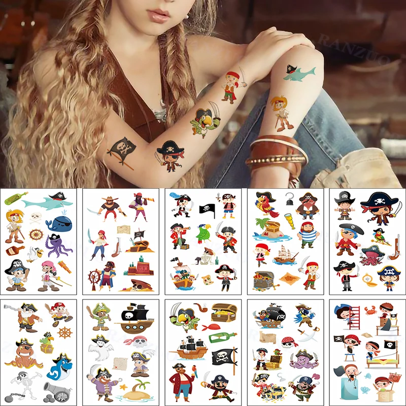 Temporary Tattoo Stickers Dinosaur Stickers Kids Tattoo Kit Hand Face Tattoo Cute Body Art Small Tattoo Stickers Waterproof Taty