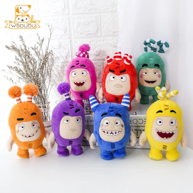 Oddbods juguetes de peluche de 7 piezas Kawaii Fuse Bubbles Newt Pogo Slick Jeff Zee dibujos