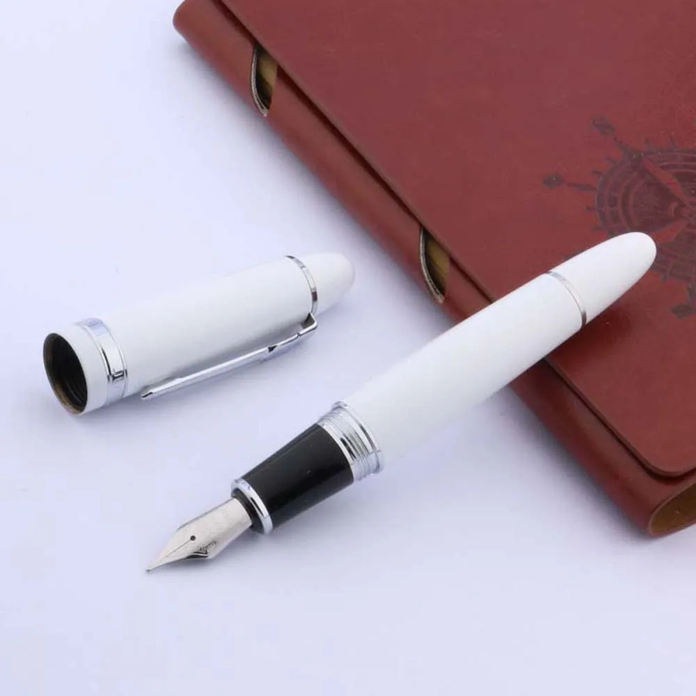 

JINHAO 159 gift color student metal SILVER WHITE office M Iridium Fountain Pen