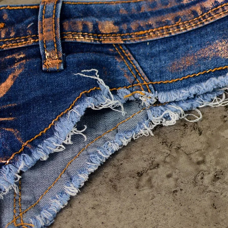 เซ็กซี่ยืด Micro กางเกงขาสั้นกางเกงยีนส์ผู้หญิง Booty เร้าอารมณ์ Night Club Skinny Super Mini Denim กางเกง Twerking ชุดฤดูร้อน Clubwear