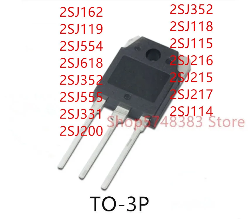 10 шт., 2SJ162, 2SJ119, 2SJ554, 2SJ618, 2SJ352, 2SJ555, 2SJ331, 2SJ200, 2SJ118, 2SJ115, 2SJ216, 2SJ215, 2SJ217, TO-3P