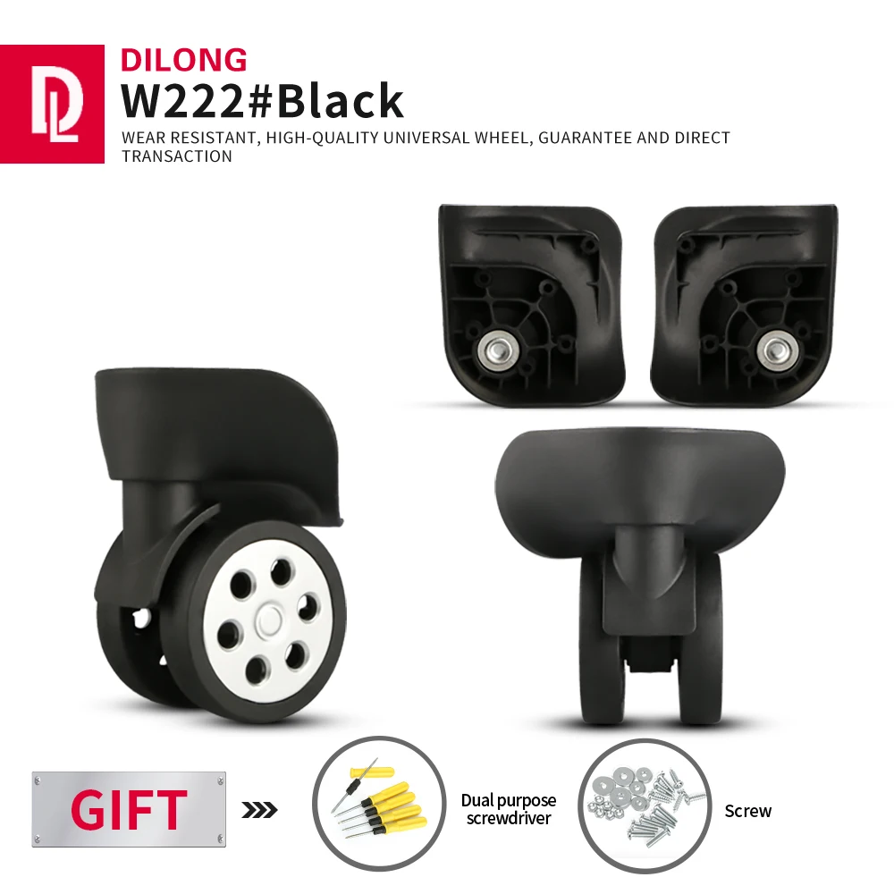 

DILONG W222 Password luggage wheels trolley case accessories one-piece universal wheel suitcase repair aircraft caster