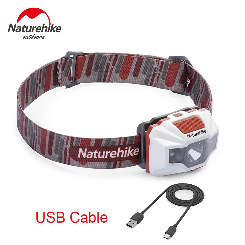 Naturehike Outdoor Lighting 150LM 4 Modes IPX6 Waterproof USB Charge LED Light Fishing Hiking Camping Cycling Headlamp PK Petzl