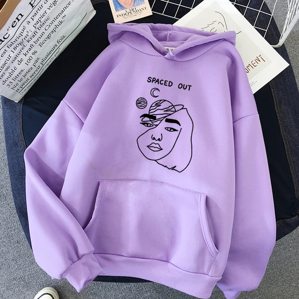 

Oversized Sweatshirt Candy Colors Autumn Winter Pullover Women Hoodies Kawaii Graphics Hoodie Chomper Monster Badge Hoody