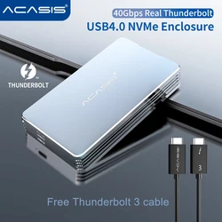 Acasis-Boîtier Thunderbolt 3 USB 4.0 Mobile M.2 Nvme, 40Gbps, Wild de Type C, Compatible avec USB 4/3.2/3.1/3.0