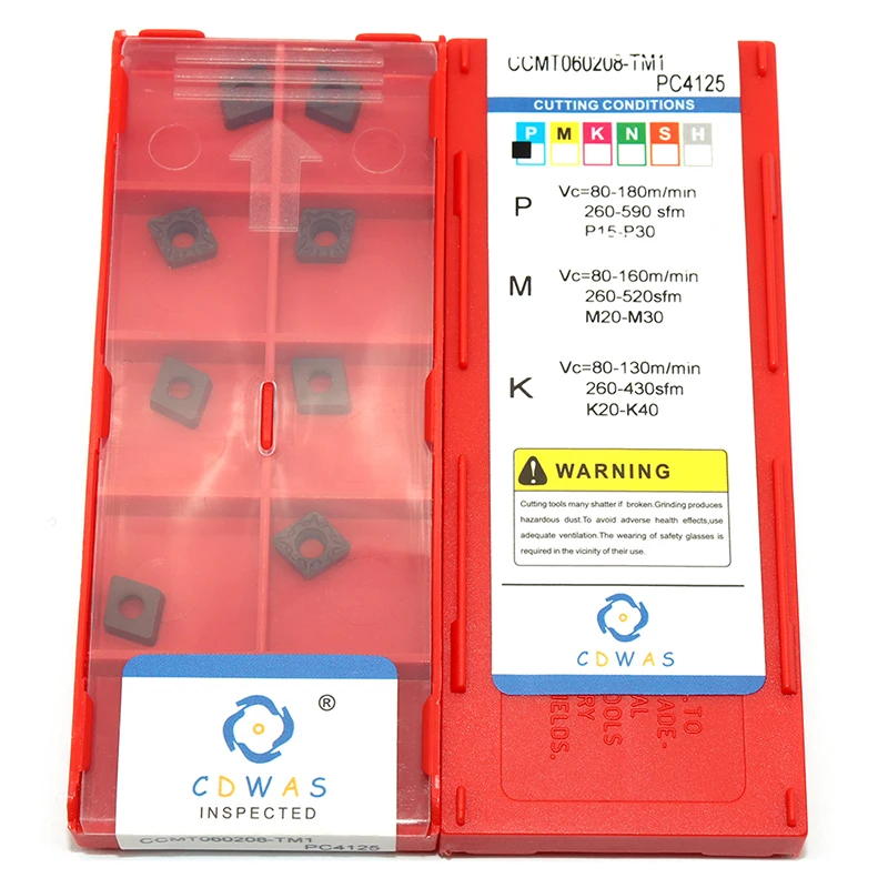 CCMT060208 TM1 PC4125 węglika wkładki tokarka CNC narzędzia wysokiej jakości tokarka CCMT 060208 ostrze narzędzia do cięcia CNC dla stali