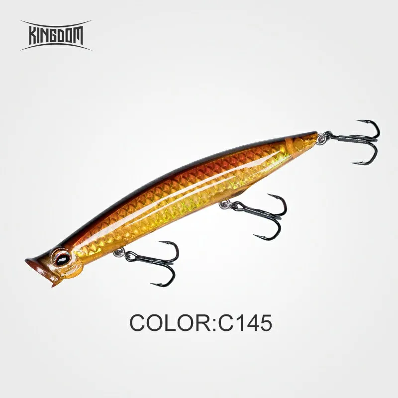 Kingdom Topwater Popper Angelköder 7,5g 12,8g 18,5g Weitwurf-Kunstköder Hochwertige Wobbler Z-Action Köder