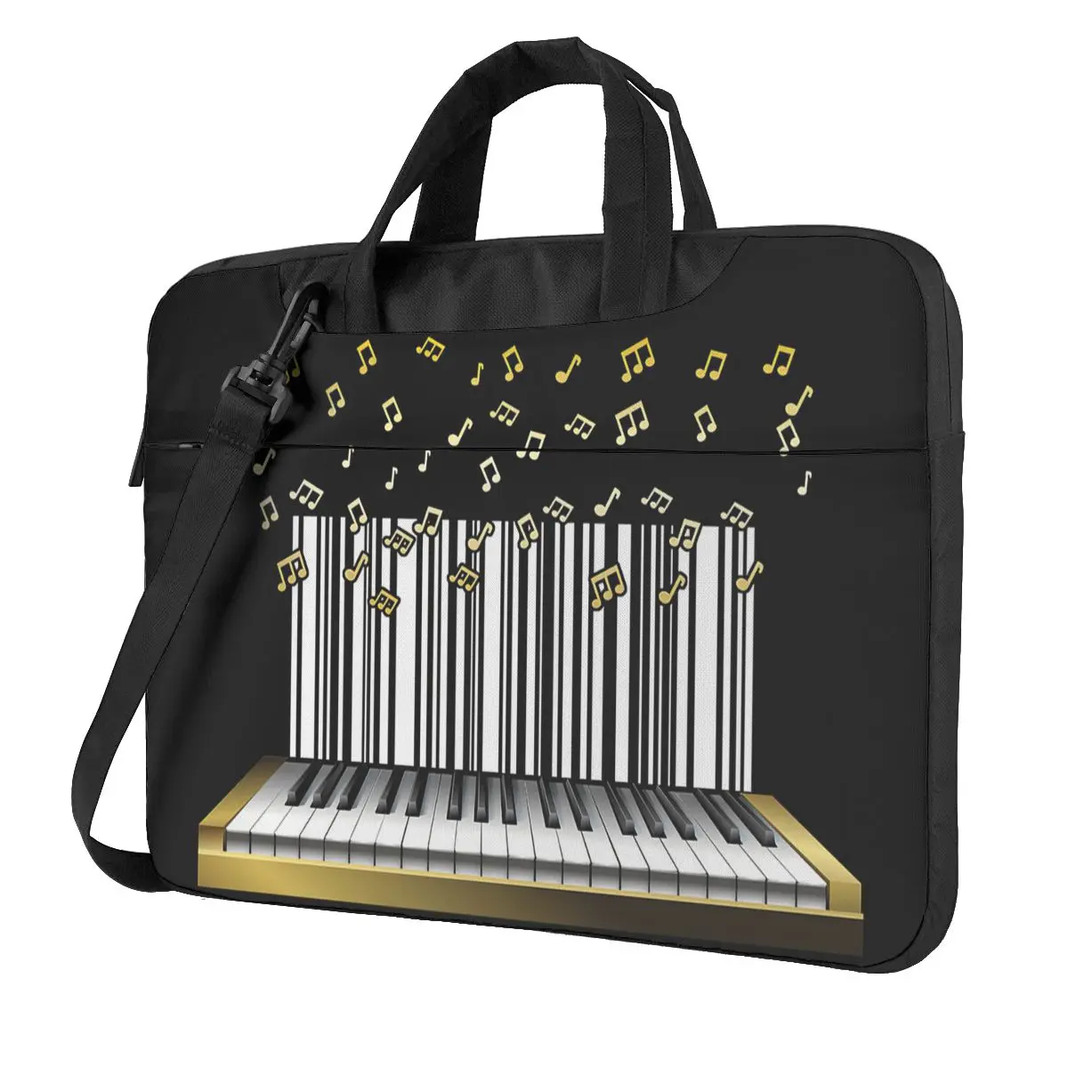 

Piano Pianist Musician Music Notes Piano Player Gift Laptop Bag Case Protective Vintage Computer Bag Crossbody Laptop Pouch