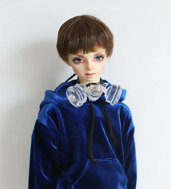 

M0330 children handmade toy 1/6 1/3 1/4 uncle Doll clothes BJD/SD doll props Accessories Royal Blue Velvet Hoodie Sweatshirt Top