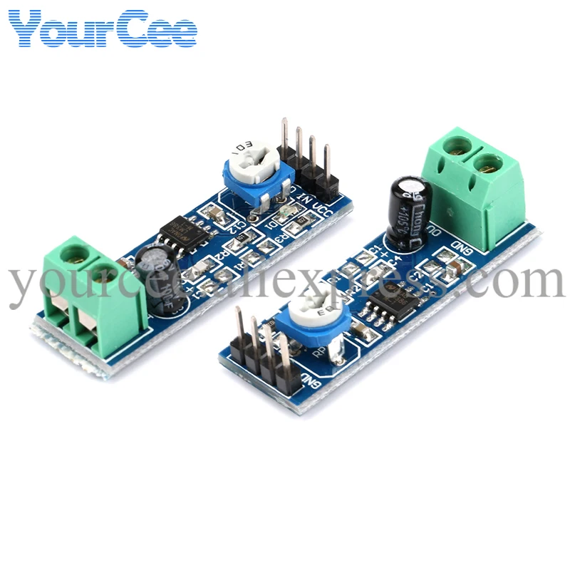 2Pcs LM386 20 Times Gain Audio Amplifier Module with Adjustable Resistance For Raspberry Pi