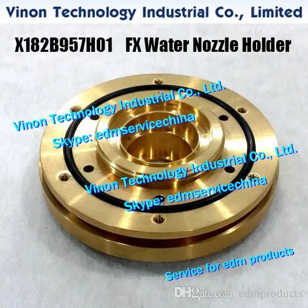 X182B957H01 FX Water Nozzle Holder M216C Upper 75x20 for FX10,FX20 machine X182-B957-H01 MV edm wear parts Nozzle