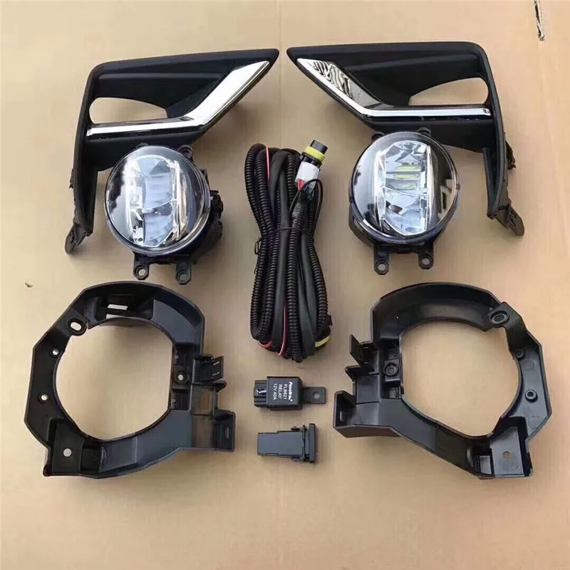 Exterior Auto Fog Lamps Led DRL Daytime Lights Fit For Prado FJ150 2018 2019 2020 2021 SUV Fog Lights Lamp assembly