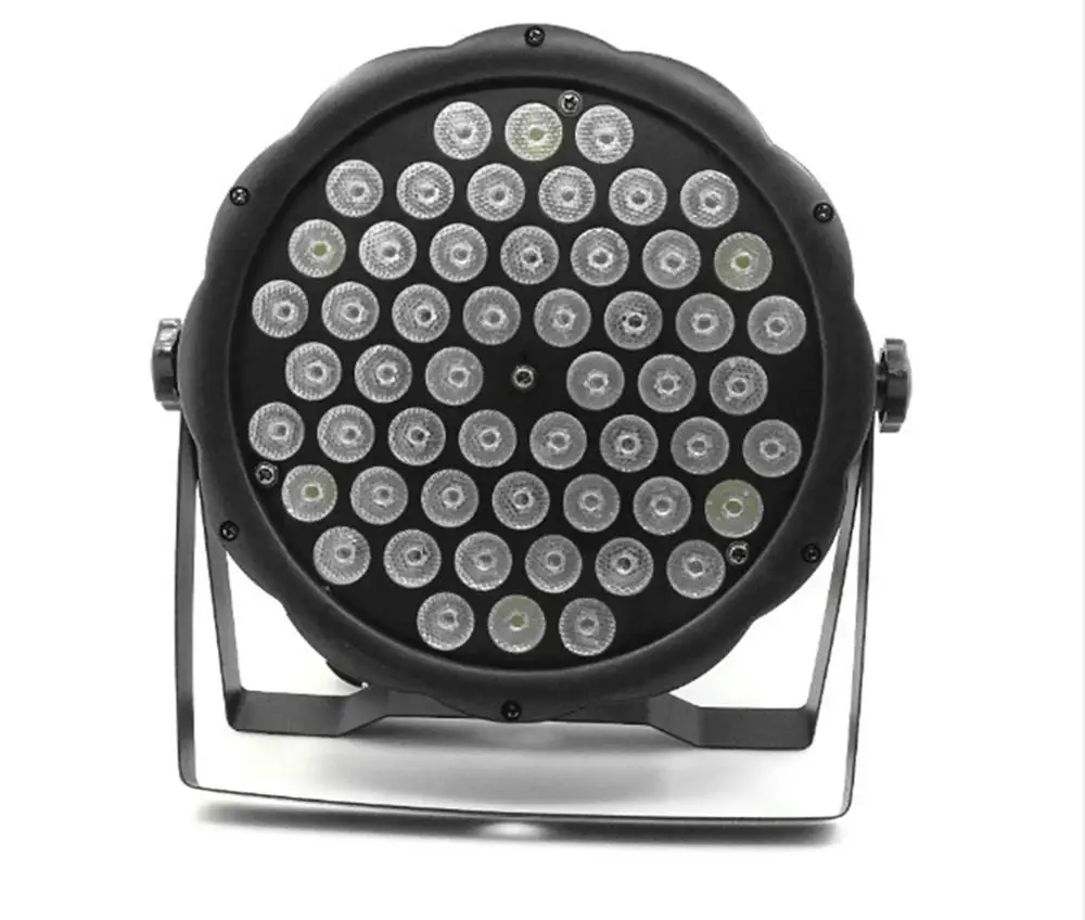 54x3W LED Par Light RGBW Disco Wash Light Equipment 8 Channels DMX 512 LED Uplights Strobe Stage Lighting Effect Light 12x3W