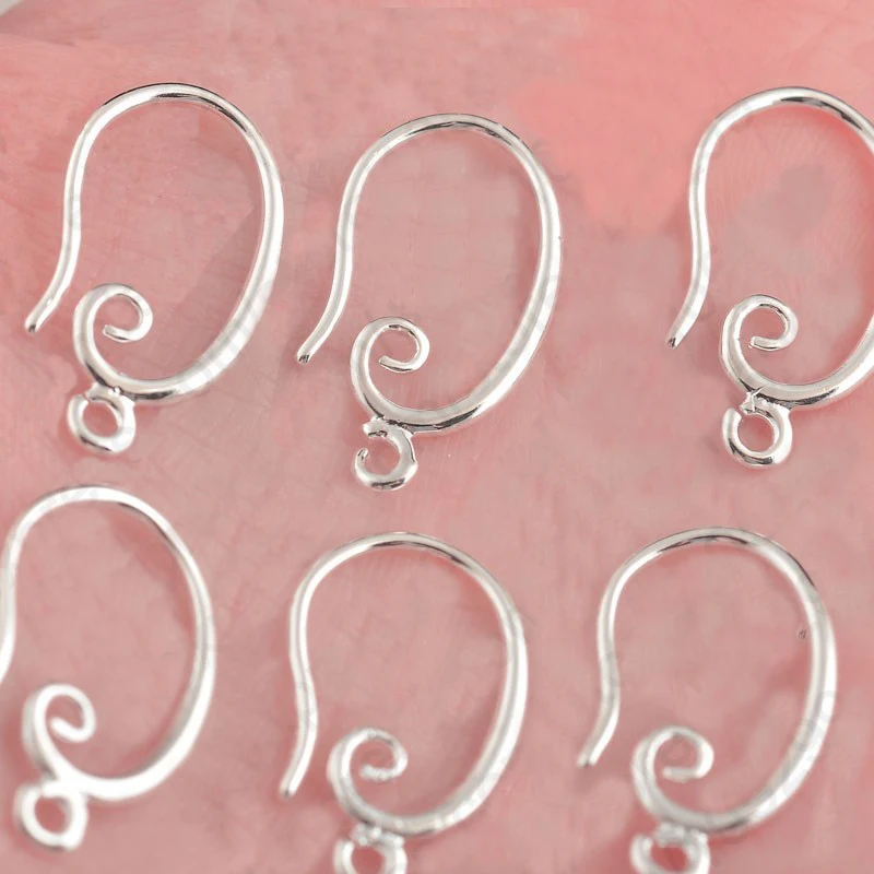 Fast Shipping Wholesale 50pcs 925 Sterling Silver Hook Earring Earwire DIY Jewelry Finding Accessories