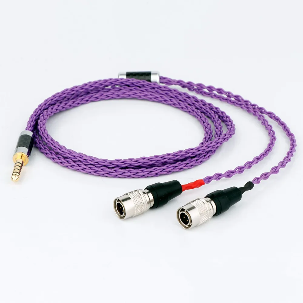 7N OCC Copper 4pin XLR Balanced Silver Plated Earphone Headphone Upgrade Cable for Mr Speakers Ether Alpha Dog Prime