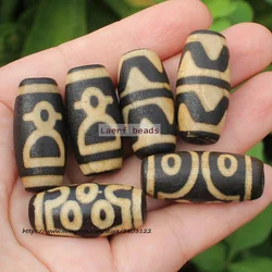 12-14x28-30mm Teeth Yellow Ancient Tibet Dzi Agate Beads,Lucky Symbol,Powerful Amulet,For DIY Jewelry Making !